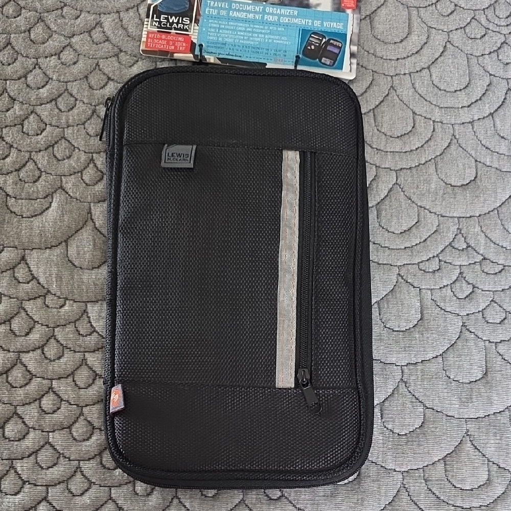 Lewis N. Clark Black Travel Document Organizer